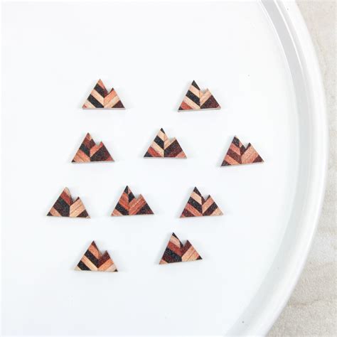 Mountain Earring Blanks Wood Inlay Acrylic Stud Earring Blanks