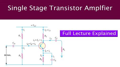 Single Stage Transistor Amplifier Single Stage Amplifier Explanation With Example Youtube