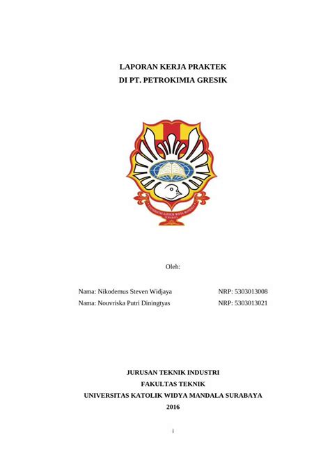 Pdf Laporan Kerja Praktek Di Pt Petrokimia Gresikrepository Wima Ac