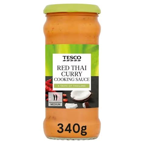 Tesco Red Thai Curry Cooking Sauce 340g Bacon By The Box