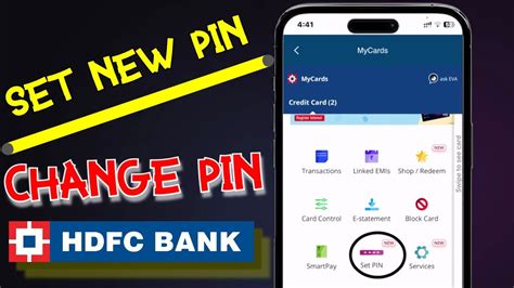 2024 HDFC Credit Card PIN Generated Using MyCard App Change Manage