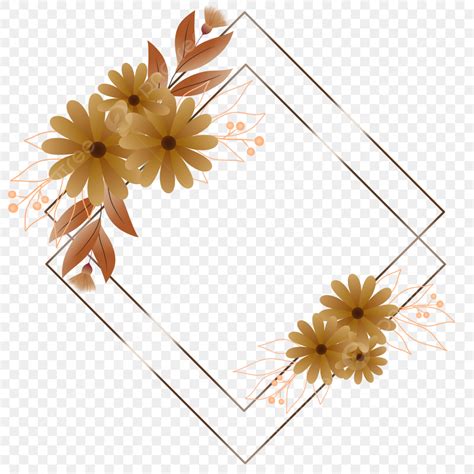 Imagens Moldura Floral Marrom Png E Vetor Fundo Transparente Para