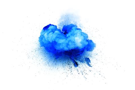 Explosion Blue Smoke Blue Paint Transparent Background 1100x733