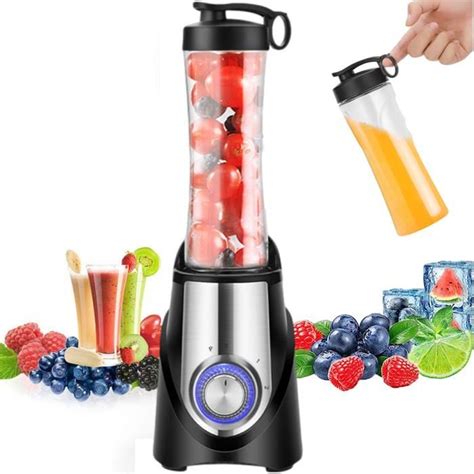 Blender Smoothie 600ML Blender Mixeur Portable 4 Lames Pour Milkshakes