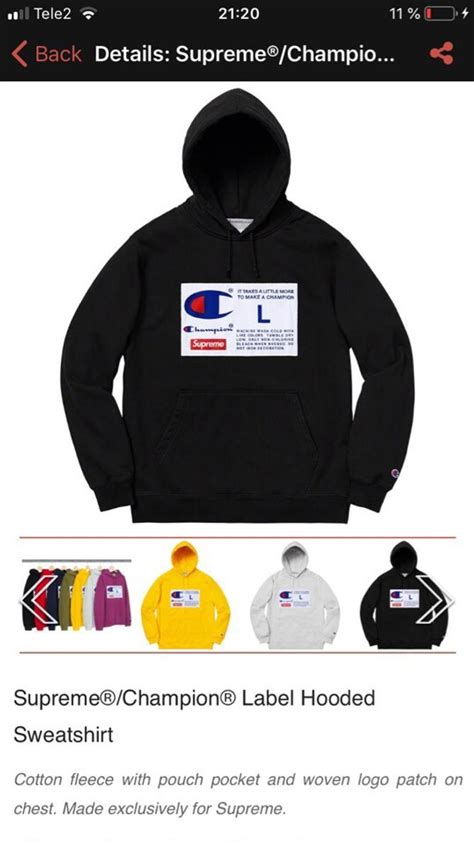 Champion Supreme Label Hoodie Atelier Yuwaciaojp