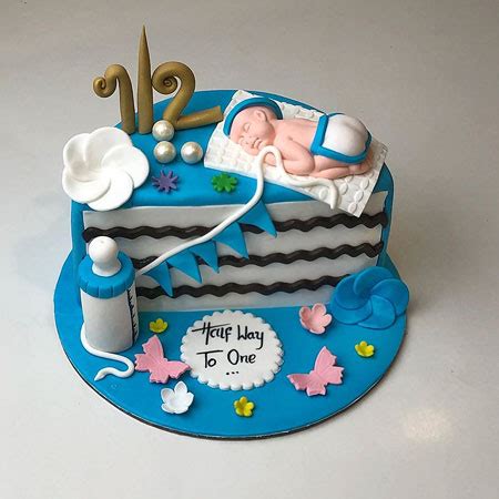 Order Baby Boy Half Birthday Cake Online Same day Delivery Kanpur