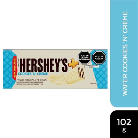 Waffer Relleno Sabor Vainilla Hershey s Cookies Creme 102 g Tottus Perú