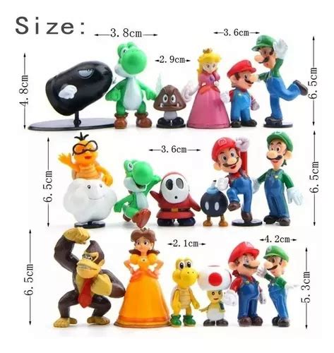 Figuras Super Mario Bros Yoshi Luigi Peach Bowser Piezas En Venta En