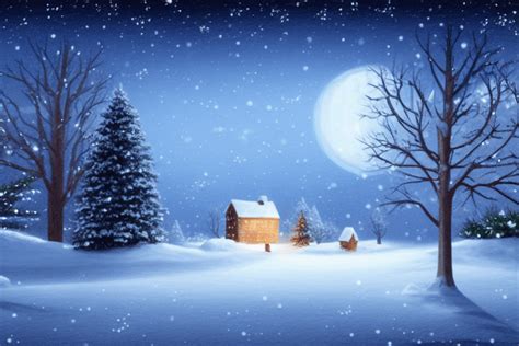 Silent Night Background Scene Graphic · Creative Fabrica