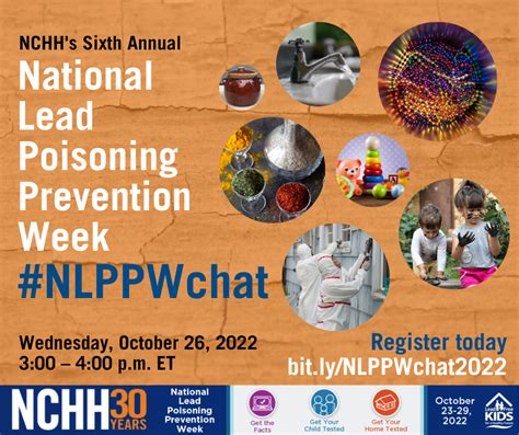 National Lead Poisoning Prevention Week 2022 Event Schedule Nchh