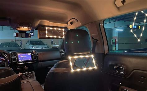 Feisate Car Visor Vanity Mirror With Led Lights Car Mirror Light