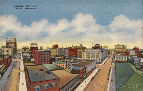 Omaha Skyline Nebraska Postcard