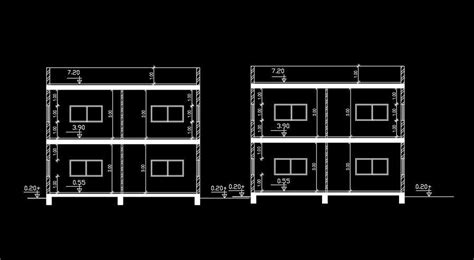 The Back Side Elevation View Of The 44x60 House Building Autocad Drawing Cadbull