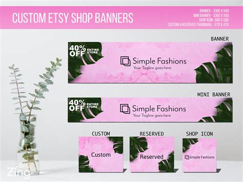 Etsy Shop Banner Template Web To Add Your Shop Banners