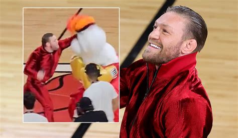 Watch Mcgregor S First Ko In Years As He Knocks Out Miami Heat Mascot