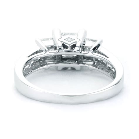 Princess Cut Three Stone Engagement Ring 2 CTTW In White Gold | New ...