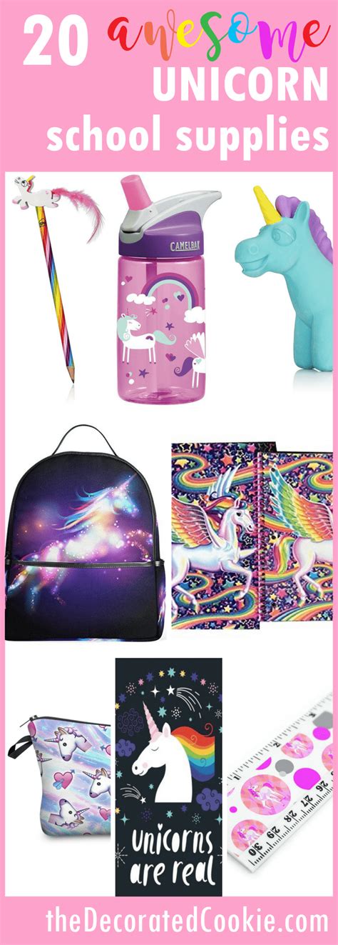 20 unicorn school supplies roundup -- back to school shopping