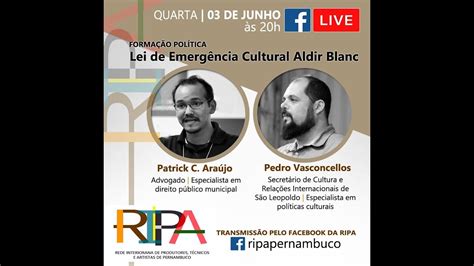 Formação Política Lei de Emergência Cultural Aldir Blanc YouTube