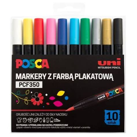 Zestaw Marker W Z Farb Plakatow Uni Posca Pcf P Dzelkowy Op