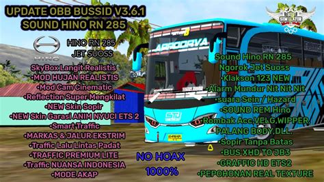 Update Mod Obb Bussid V Terbaru Sound Hino Rn Ngorok Jet