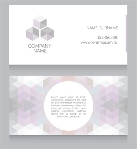 Geometrical Business Card Template Stock Vector By ©ghouliirina 61955529