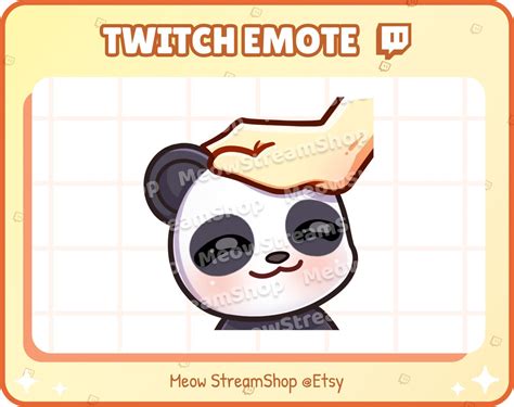 Twitch Emote Panda Pat Emotes Cute Kawaii Panda Sub Emoji Etsy