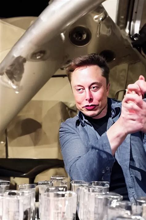 Detailed Photo Of Elon Musk Drinking Vodka Stable Diffusion