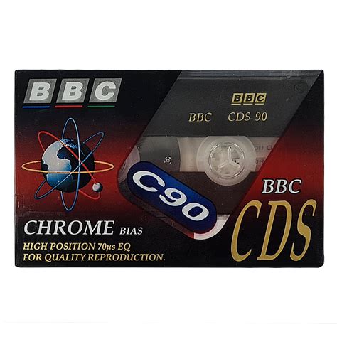 BBC CDS Chrome C90 Blank Audio Cassette Tapes Retro Style Media