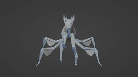 3d Model Low Poly Rigged Orchid Mantis Turbosquid 2118606