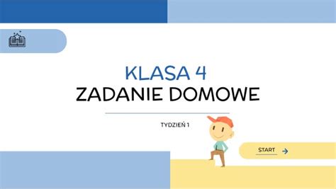 KLASA 4 Zadania Domowe 1