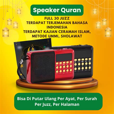 Jual Murotal Speaker Murottal Al Quran 30 Juzz Full Kajian Islam An