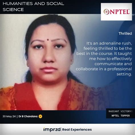 Drchandana Ganta Kumar On Linkedin Nptel