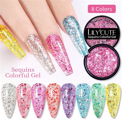 Lilycute Ml Sequins Gel Nail Polish Uv Led Magnetic Thread Gel Varnish