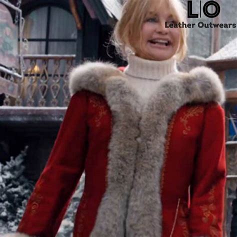 The Christmas Chronicles Part 2 Goldie Hawn (Mrs. Claus) Coat - Leather Outwears