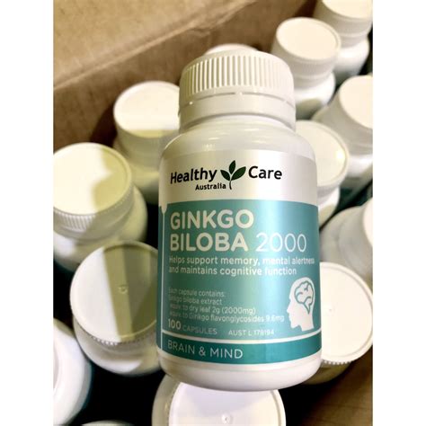 Viên Uống Bổ Não Ginkgo Biloba 2000mg Healthy Care Úc 100 Viên Ginko