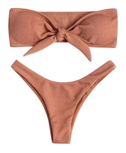 Bikini Nude Sexy Strapless Bandeau Top Traje De Ba O Meses Sin Intereses