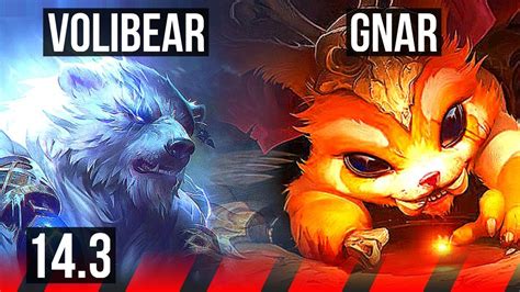 VOLIBEAR Vs GNAR TOP 7 Solo Kills Legendary 900 Games KR