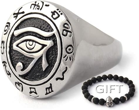 Buy Bavipower Wedjat Eye Of Horus God Of Egypt Ring For Men L