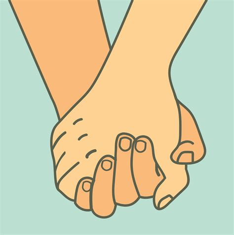 couple holding hands 1883056 Vector Art at Vecteezy