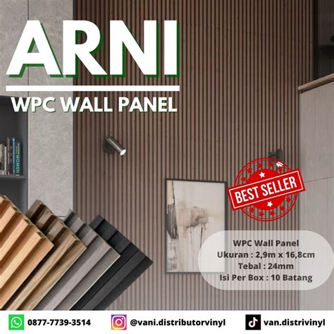 WPC Wallpanel Dinding Woodpanel Motif Kayu Panjang 2 9m Properti