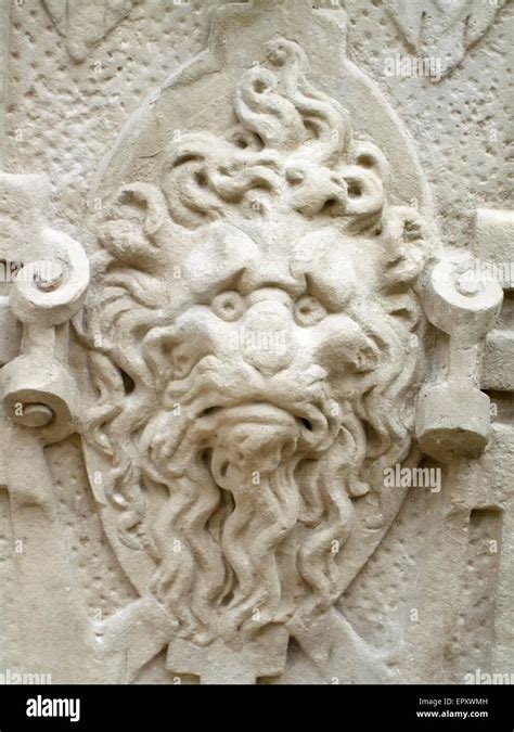 Bas Relief Of A Lion In A Museum Stock Photo Alamy