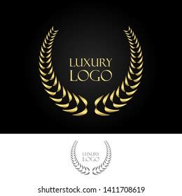 Luxury Gold Heraldic Crests Logo Element Stock Vector Royalty Free