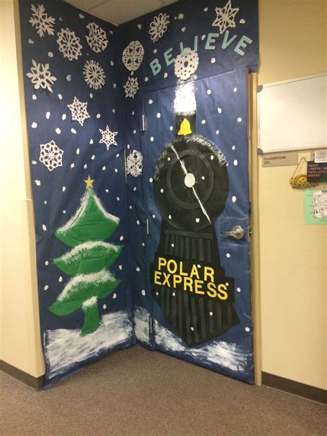 Pin By Marlo Mccutcheon On Polar Express Christmas Door Decorating