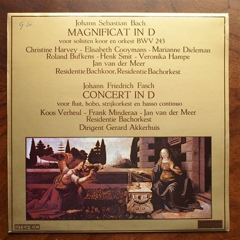 Bach Magnificat In D Bwv Christine Harvey Elisabeth Cooymans