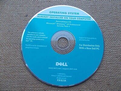 Dell Windows Xp Pro W Service Pack Re Installation Cd Disc With