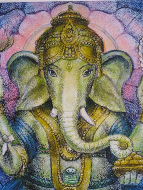 Good Luck Ganesha Hindu Elephant Buddha Spiritual Art Ganesh