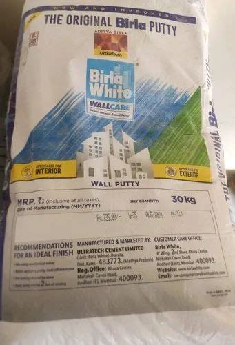 Birla White Wall Care Putty 30kg At Rs 710 Bag New Items In Kolar