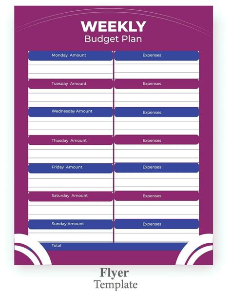 Budget planner template 36390044 Vector Art at Vecteezy