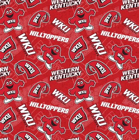 Amazon Western Kentucky University Cotton Fabric By Sykel Licensed