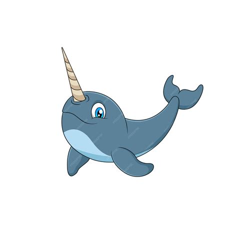 Premium Vector Cute And Adorable Cartoon Narwhal Vector